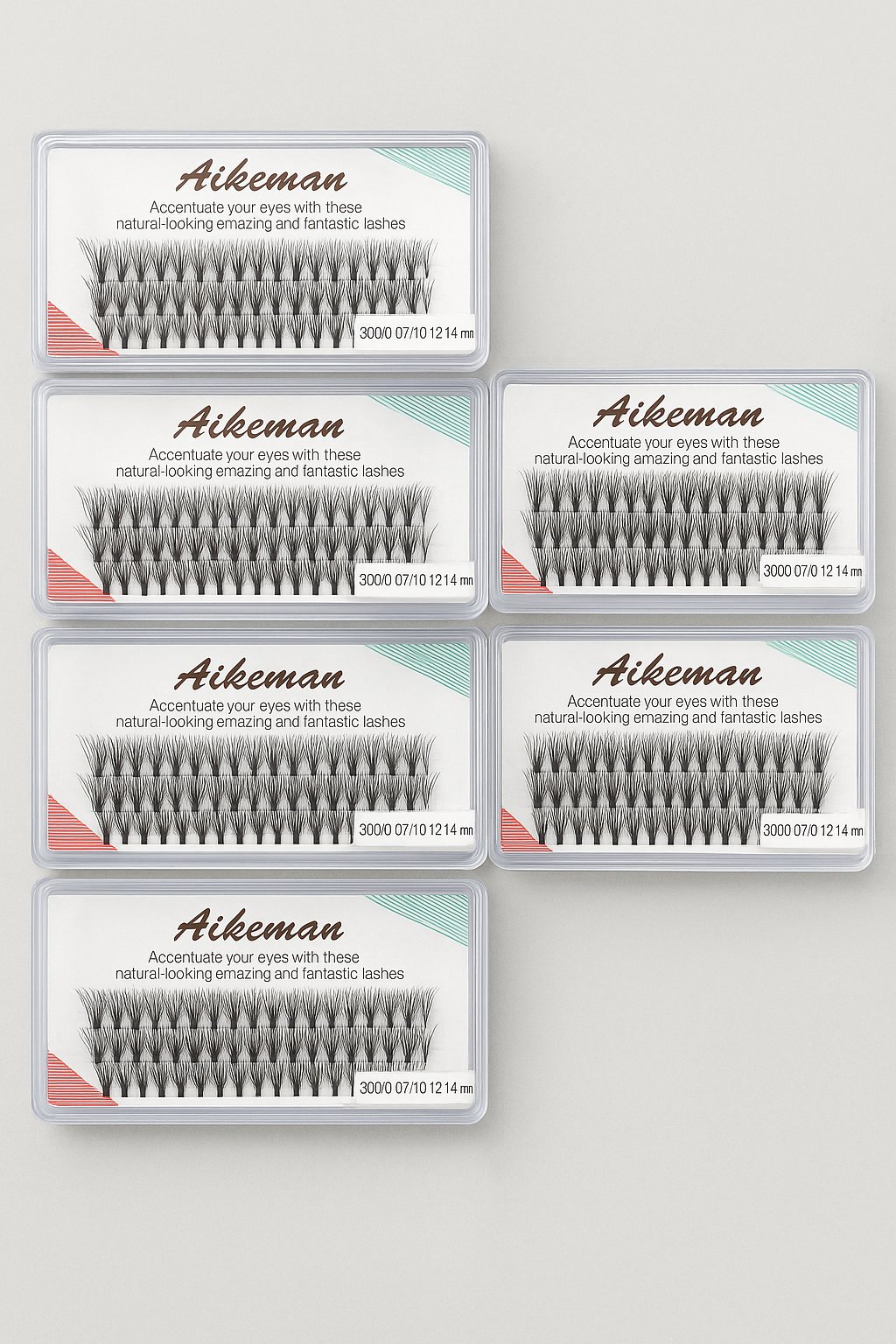 Pestaña Efecto Ruso 10-12-14 mm X 6 Cartones