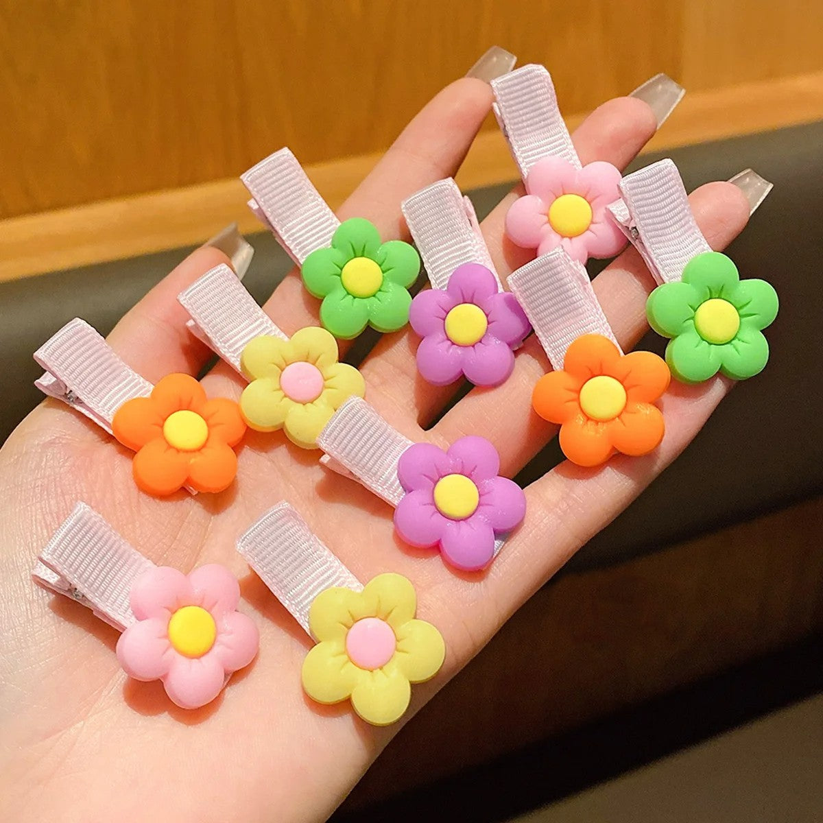 Hebilla Flor X 12 Pares
