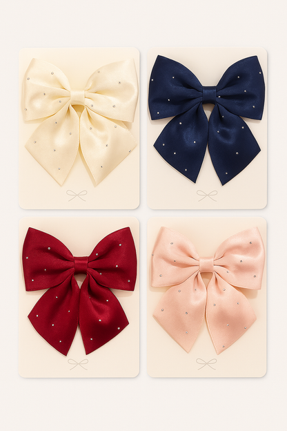 Moña Brillo Y Perlitas – Cartón X 12 Pares