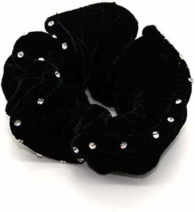 Moña Negra Terciopelo Circón X 12 Unid