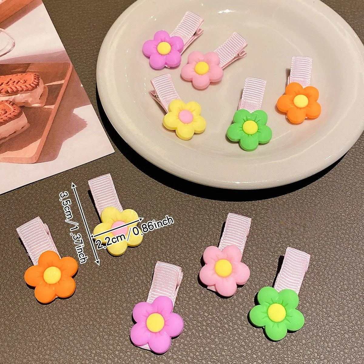 Hebilla Flor X 12 Pares